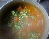 A picture of step 4 of Ogbono with okro soup.