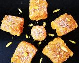 A picture of step 5 of Aampaak (Mango Burfi in traditional style).