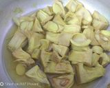 A picture of step 2 of Coconut dry fruits and Paneer stuffed raw Jack fruit kebab.