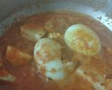 A picture of step 2 of Egg Curry in peanuts khus khus gravy.