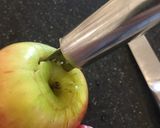 A picture of step 1 of Apple Rings With Cashew Butter.