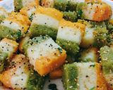 A picture of step 9 of Tricolor Rava Dhokla.