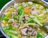 Hình bước làm 1 của món Bún mọc(bún mộc)