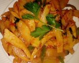 A picture of step 8 of Chips Masala.