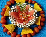 A picture of step 6 of Watermelon Salsa.