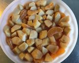 Une image de l'étape 6 de Pommes et clémentines en gelée.