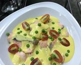 รูปขั้นตอนการทำที่ 5 ของ Salmon with Saffron Cream sauce #จานนี้ดีกินแล้วรวย