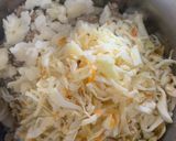 A picture of step 2 of Quinoa cabbage tikki.