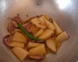 A picture of step 3 of Green Amaranth Radish Stir Fry.