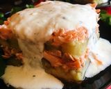 Foto del paso 4 de la receta Tartar de berenjena y salmón con salsa de yogur