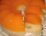 Foto langkah ke 9 dari resep Puding mangga lapis tawar santan.