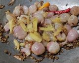 A picture of step 2 of Arrowroot and Shallot Fry.