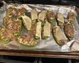 A picture of step 5 of Mushroom Stuffed Jalapeños.