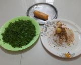 A picture of step 3 of Pudachi Wadi/ Sambhar/kothimbir Wadi.