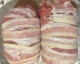 Töltött, baconbe tekert, sült tarja recept fázis 2 fotója