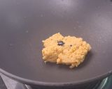 A picture of step 2 of Kesariya tri-colour mawa roll.