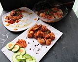 Foto langkah ke 9 dari resep Kakap merah + Tahu Kotak Goreng.