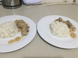 Carne de lomo biche a la boloñesa con tocineta