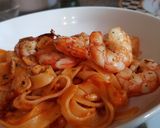 Foto del paso 11 de la receta Nidos de Pasta con Gambas y Piñones