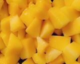 A picture of step 1 of Milky Mango.
