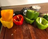 A picture of step 2 of Chorizo Stuffed Bell Peppers.