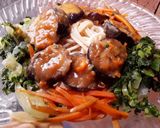 Foto del paso 9 de la receta: Vegetales🥕🍆🌰🌿 y espaguetis🥗 con rica salsa...🙄🤨🤔