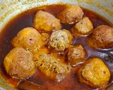 A picture of step 7 of Kashmiri dum aloo.
