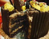 Foto langkah ke 11 dari resep Black Forrest Panggang DCC Base birthday cake.