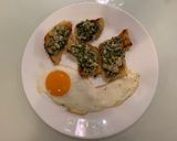 รูปขั้นตอนการทำที่ 3 ของ แซนวิชเห็ดทรัฟเฟิลใส่ผักโขม+อกไก่สับ