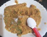 A picture of step 1 of Aloo dahi bara chat.