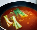 Hình bước làm 3 của món Tokbokki bánh tráng (chay)