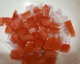 A picture of step 2 of Mango salsa.
