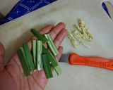A picture of step 1 of Kurkuri Bhindi (Okra Chips).
