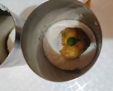 A picture of step 6 of Semolina stuffed glass Dhokla.
