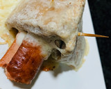 Foto del paso 4 de la receta: Cheese and frankfurt wraps🌭🌯🥕