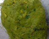 A picture of step 4 of Spinach Gathiyas-Mohanthal/Besan Fudge.