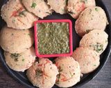 A picture of step 12 of Oats Idli.