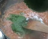 A picture of step 5 of Palak paneer.