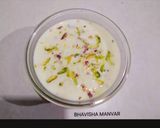 A picture of step 4 of Gobindobhog rice kheer.