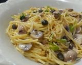 Foto del paso 5 de la receta: Tallarines con salsa de champiñones y alcaparras, que tul?