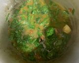 A picture of step 8 of Palak gosht.