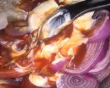 A picture of step 6 of Afghan rice&lamb in ketchup&mayo.