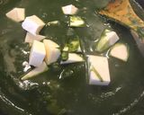 A picture of step 8 of Dhaba Style Palak Paneer (spinach with Indian cottage cheese).