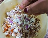 A picture of step 1 of Paneer ka parantha.