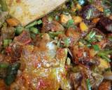 Spicy beef suya and chicken pasta recipe step 3 photo