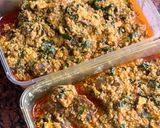 A picture of step 1 of Egusi soup.