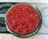 A picture of step 6 of Pink Focaccia with Cherry Tomatoes.