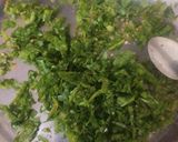 A picture of step 1 of Palak Paratha.