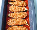 Une image de l'étape 5 de Aubergines farcies au boulgour.