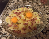 Foto del paso 4 de la receta: Patatas con jamón serrano y huevos cuajados en el microondas